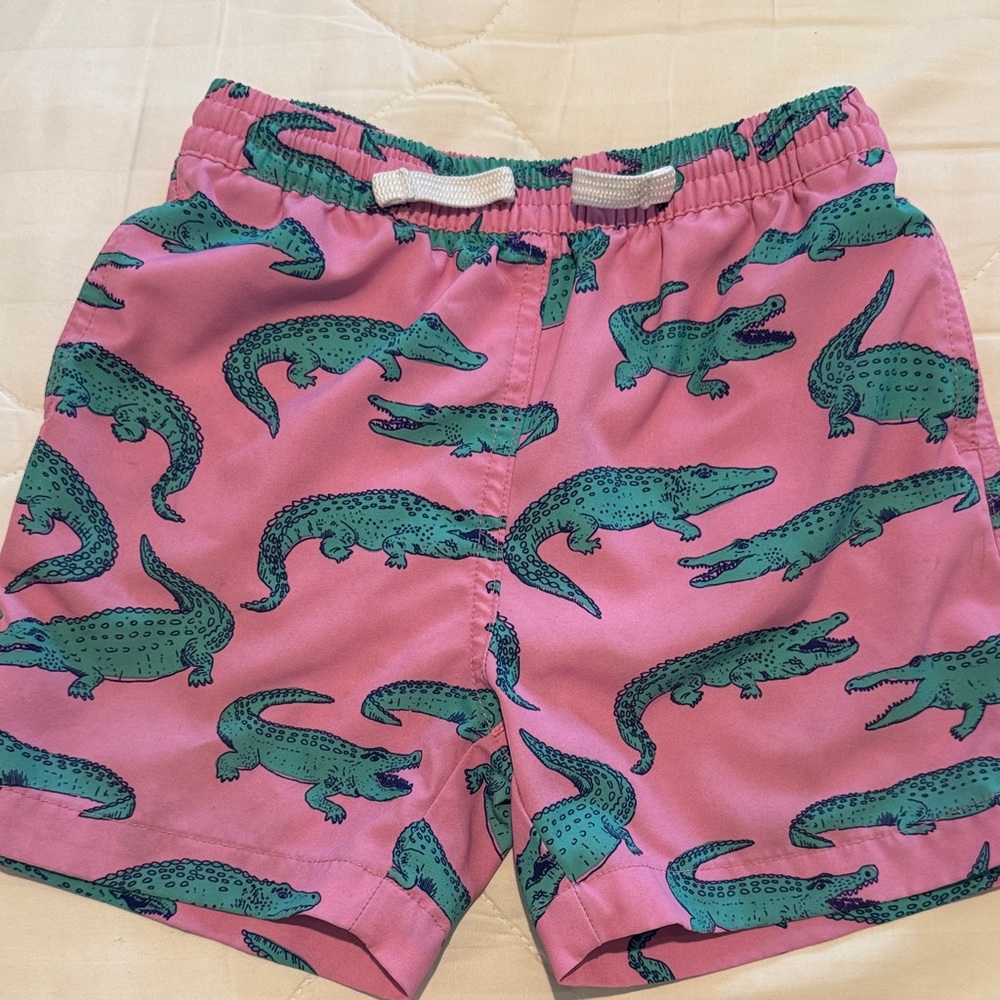 Chubbies Kids Pink and Green Alligator Shorts. Boys 6